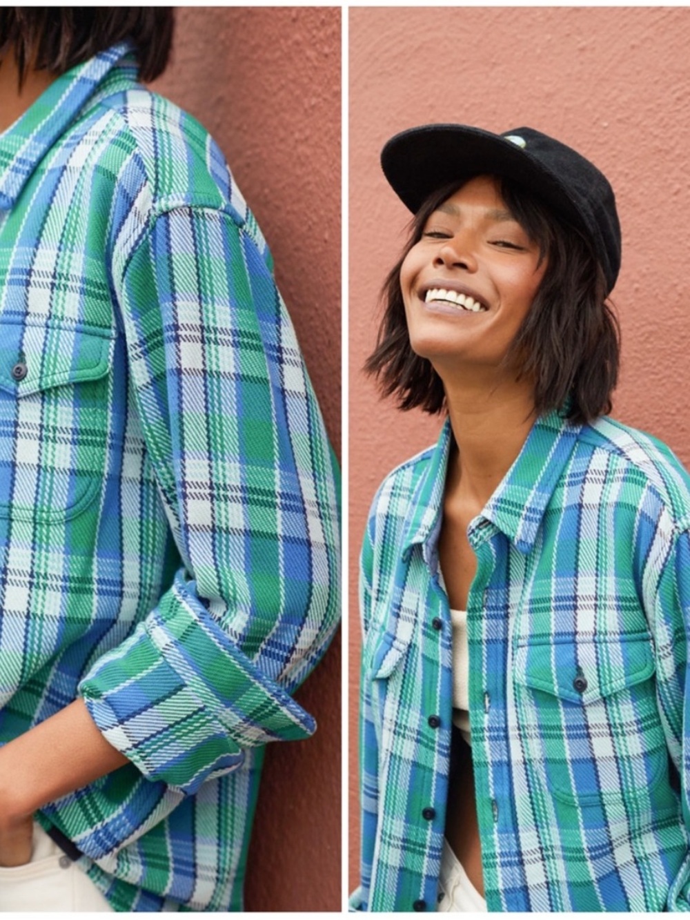 NWT Outerknown New Blanket Shirt in Organic Ultramarine Green Arcadia XS / S